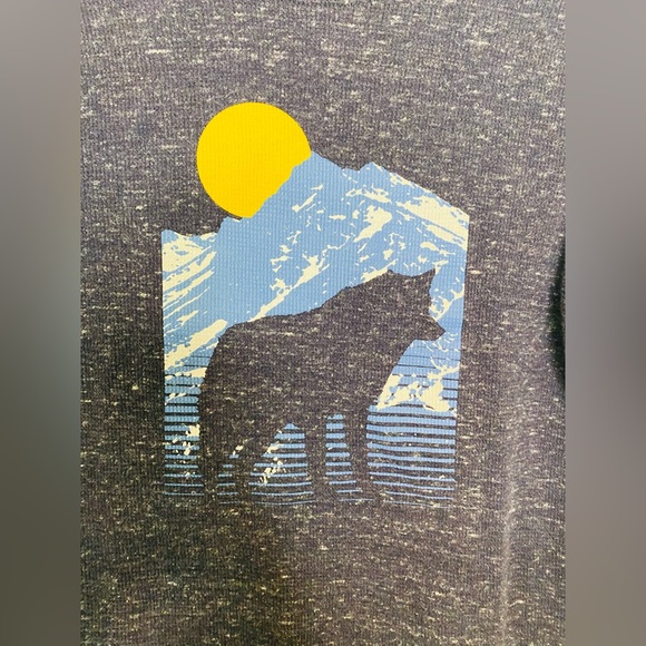 Navy Blue Urban Pipeline Boys - Long Sleeve Shirt. Wolf & Moon Design. Size L - Picture 3 of 5